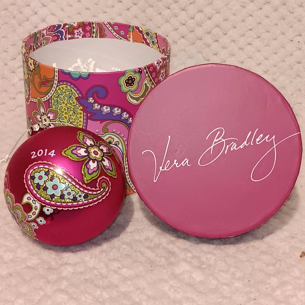 Vera Bradley 2014 Pink Paisley Ornament with Box - Picture 6 of 6